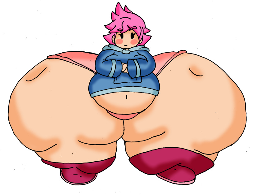 1girls allstarman arms_crossed ass belly black_eyes blush boots breast chubby chubby_female female female_focus female_only hips hyper hyper_ass hyper_hips jacket kumatora large_ass mother_(series) mother_3 nintendo panties pink_hair stomach thick_thighs thighs thunder_thighs transparent_background underwear wide_hips