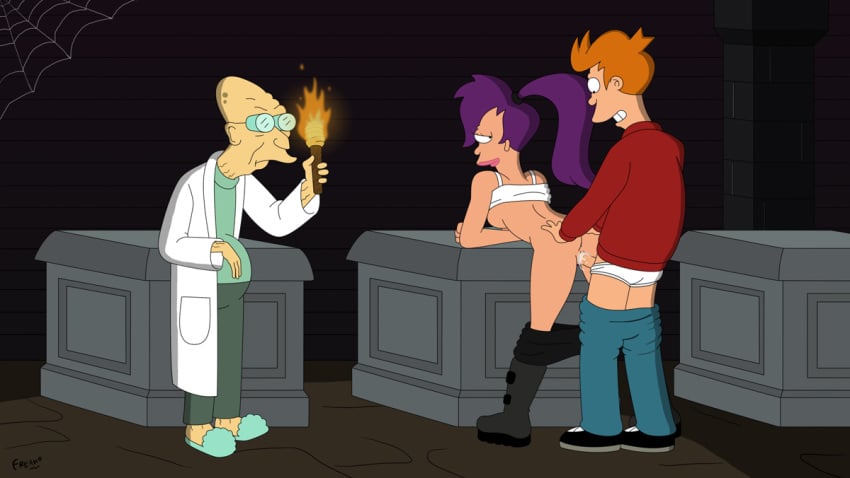 female freako futurama hubert_j_farnsworth human male philip_j_fry sex straight turanga_leela