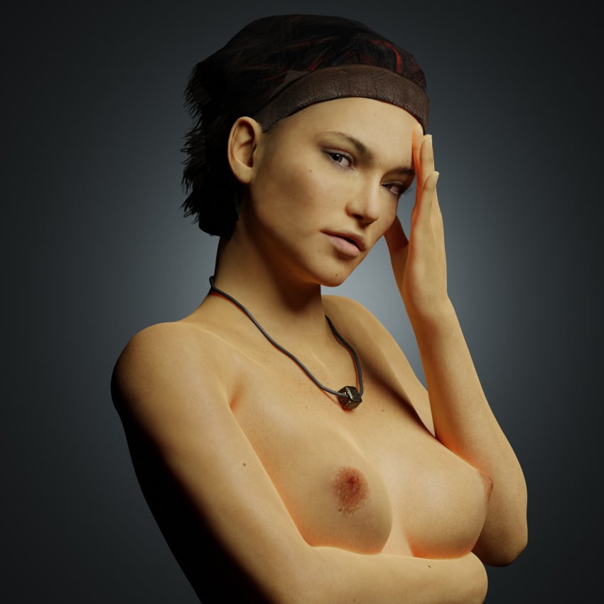 1girls 3d alyx_vance ballaza breasts casual completely_nude completely_nude_female dark_hair female female_only hairband half-life half-life_(series) half-life_2 headband human human_female human_only looking_at_viewer necklace neckwear nipples nude nude_female solo solo_female topless topless_female