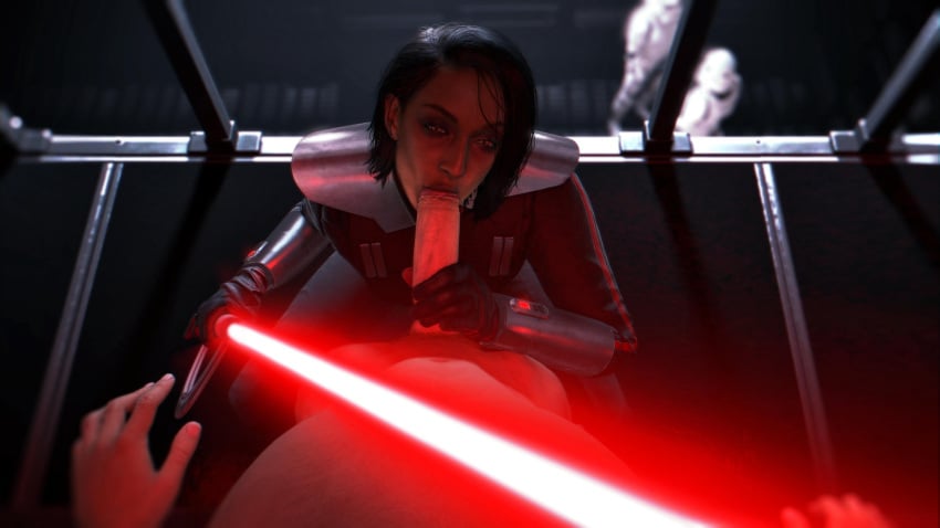 1boy 1girls 3d assertive assertive_female black_hair blowjob captured cock dick dominant_female dubious_consent female female/male female_focus human inquisitor inquisitor_(star_wars) jedi:_fallen_order light-skinned_male lightsaber male n.core oral oral_sex penis pov prison prisoner red_lightsaber reverse_rape second_sister sfm source_filmmaker star_wars tan-skinned_female trilla_suduri yellow_eyes