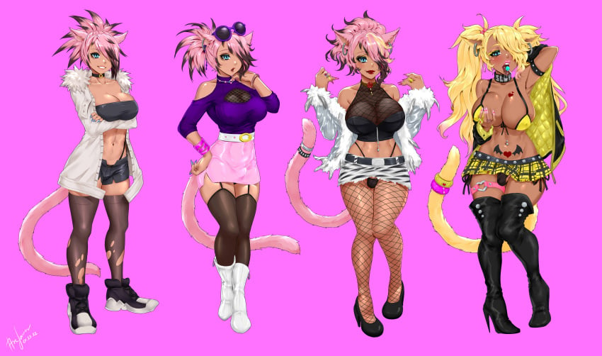 1futa abs arc_lauren bikini bimbo bimbofication black_socks blonde_hair boots breasts bulge candy cat_ears cat_tail catgirl choker clothed clothing dark-skinned_futanari dark_skin dyed_hair earrings eyeshadow final_fantasy final_fantasy_xiv fishnet_stockings fishnets fully_clothed futa_only futanari glasses groping groping_breasts gyaru hair_over_one_eye heels high_heels hoop_earrings jacket large_breasts latex licking_lips light-skinned_futanari light_skin lipstick lollipop makeup micro_bikini midriff miniskirt miqo'te mostly_nude multicolored_hair nail_polish navel navel_piercing panty_bulge piercing pink_hair ripped_stockings shoes shorts skirt sneakers socks solo standing stockings tattoo thick_thighs thigh_gap thigh_socks thighhigh_boots thighhighs thighs thong tongue transformation transformation_sequence twintails wide_hips zephyr_winds