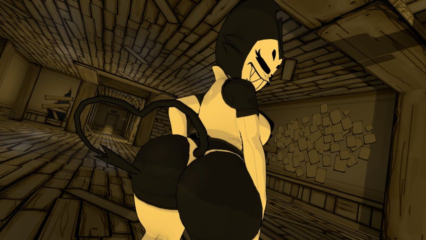 1girls 3d ass bendy bendy_and_the_ink_machine big_ass big_breasts black_body darkkenon darling_(cally3d) female female_focus female_only huge_ass rule_63 solo south_shaed_(dreams_come_true_studio) tail thighhighs vrchat vrchat_avatar