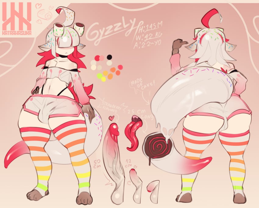 ass big_penis bottom_heavy candy_girl femboy giant_tail girly gyzzly_(hostkaun) hair_over_eyes horns hostkaun huge_cock large_ass large_penis male reference_image small_penis solo_male tail thick_legs thick_thighs