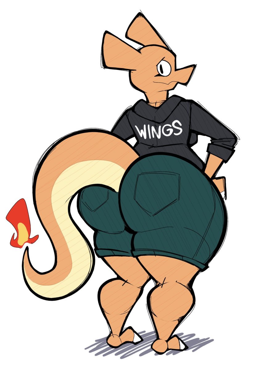 1girls 2019 aimbot-jones anthro ass big_ass big_butt bottomwear butt charizard claws clothed clothing dragon english_text eyelashes female female_only fire hands_on_hips hi_res hoodie horn huge_ass huge_butt looking_back nintendo pokémon_(species) pokemon pokemon_(species) rear_view scalie shorts smile solo standing text thick_thighs toe_claws topwear valentina_(aimbot-jones) video_games wide_hips