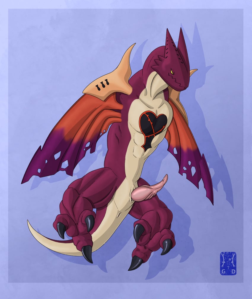 2026 absurd_res anus claws colored digital_media_(artwork) disney dragon erection european_mythology feral flying garo_(artist) genitals heartless hi_res kingdom_hearts line_art looking_at_viewer male male_only muscular mythological_creature mythological_scalie mythology pecs penis scalie shaded simple_background slit_penis solo square_enix tail tapering_penis western_dragon wings wyvern