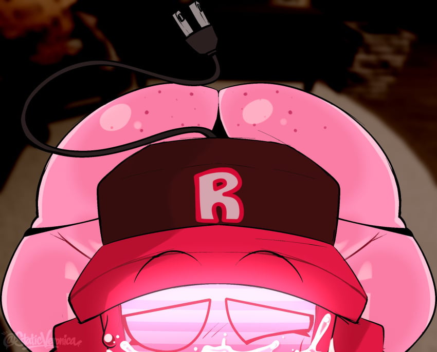 1girls ass bent_over big_ass big_butt blowjob cap cum cum_in_mouth cum_inside cum_on_face fellatio forsaken_(roblox) freckles_on_ass hat pink_skin roblox roblox_game robloxian robot_girl staticveronica tagme tail thighs thong tv_head veeronica watermark