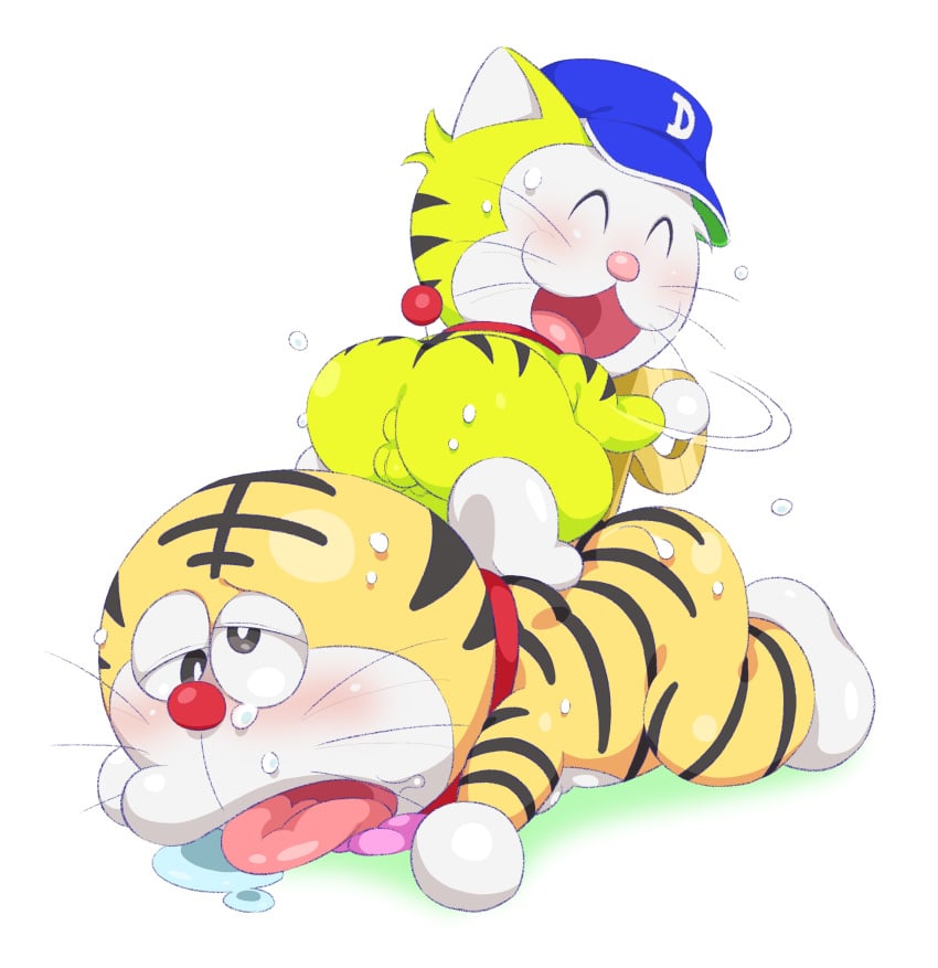 adorable anal anal_sex ass big_ass big_butt blue_collar blush car chubby chubby_male cute cute_face dorabase doraemon doraemon_(character) fat fat_male feline jingle_bell male male_only males_only overweight overweight_male red_nose robot_cat sex tetsuju-ki tiger toraemon year_of_the_tiger yellow_body