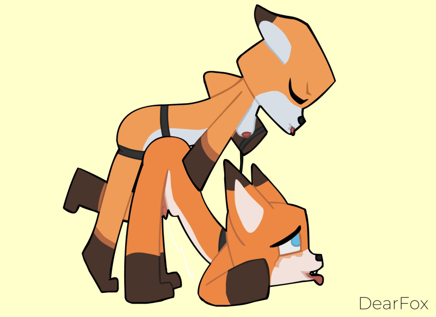 anal anthro canid canine dearfox dildo female fox fur hi_res male male_penetrated mammal microsoft minecraft mojang orange_body orange_fur pegging sex_toy strapon video_games xbox_game_studios