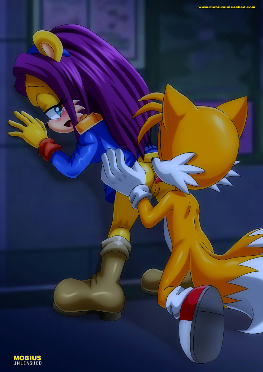 archie_comics bbmbbf eyeless_male furry isabella_mongoose male miles_prower mobius_unleashed palcomix sega sonic_(series) tails tails_the_fox