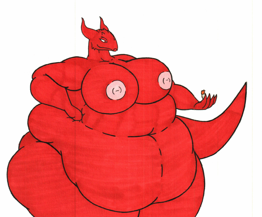 1girls anthro bbw belly big_belly big_breasts breasts dragon dragon_girl dragoness fat fat_dragon_female fat_female fat_woman female giantess lil_lazar macro mizz-britt obese obese_dragon obese_female overweight overweight_dragon overweight_female red_body ssbbw weight_gain