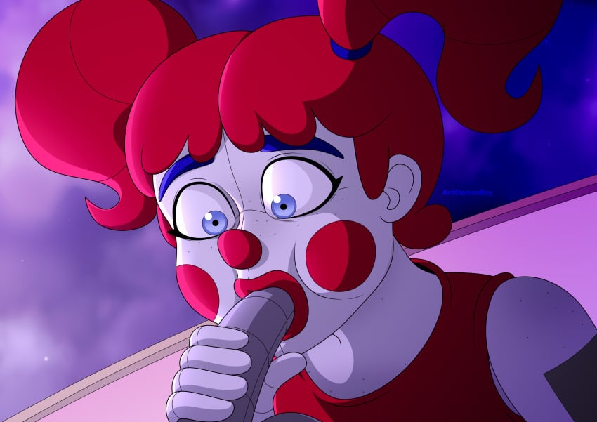 1girls artidemonboy baby_(fnafsl) blowjob circus_baby circus_baby_(fnaf) clown clown_girl five_nights_at_freddy's five_nights_at_freddy's:_sister_location sister_location straight