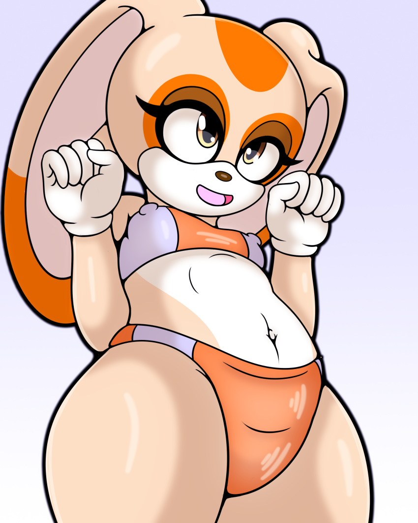 1girls 2022 4k bikini bikini_bottom bikini_top blonde_fur blonde_hair bunny cream_fur cream_hair cream_the_rabbit female female_focus female_only hd hi_res high_resolution highres orange_bikini orange_fur orange_hair orange_spots panties rabbit shinymagpie sonic_(series) sonic_the_hedgehog_(series) top