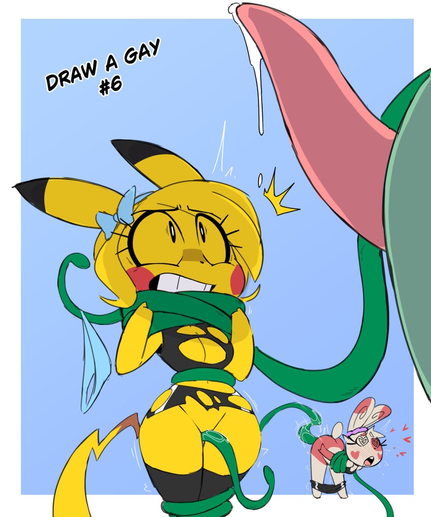 2024 absurd_res animal_genitalia anthro big_breasts big_penis bodily_fluids bondage bondage bottomwear bound bow_ribbon breasts cleavage clothed clothing colored cum digital_drawing_(artwork) digital_media_(artwork) english_text erection female female_penetrated feral forced fur generation_1_pokemon generation_3_pokemon generation_5_pokemon genital_fluids genitals green_body grinding group group_sex hair heart_symbol hi_res huge_cock imminent_rape imminent_sex male male/female male_penetrating male_penetrating_female mammal nelljoestar nintendo number orientation_play outline pants penetration penis pikachu plant pokemon pokemon_(species) pussy rape restraints scared scrunchie serperior sex simple_background spinda tail teeth tentacle text thick_thighs threesome torn_clothing trio undressing undressing_another vaginal_penetration vine_bondage vine_tentacles vines wide_hips yellow_body yellow_fur