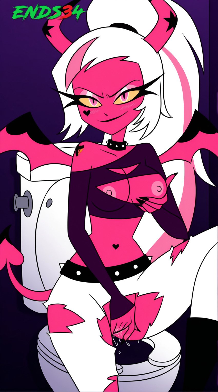 2025 ai_generated big_breasts ends34 female female_masturbation female_only grabbing_own_breast helluva_boss masturbation succubus verosika_mayday_(helluva_boss)