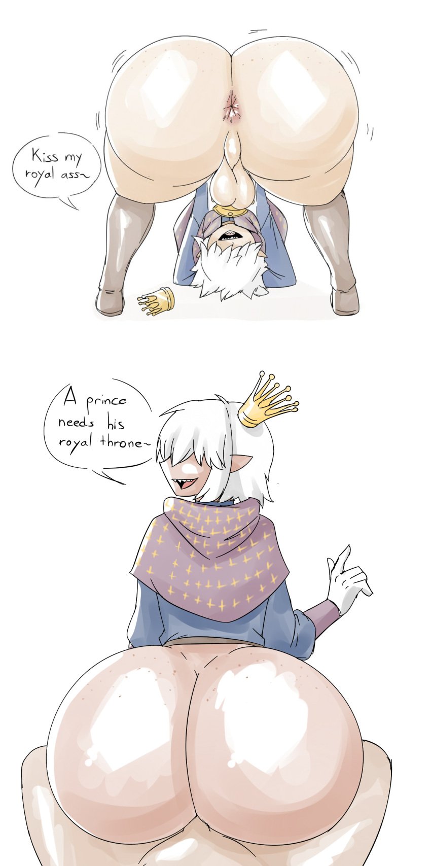 1femboy big_ass big_ass_(male) crown femboy gay girokett huge_ass male male_only prince solo solo_focus