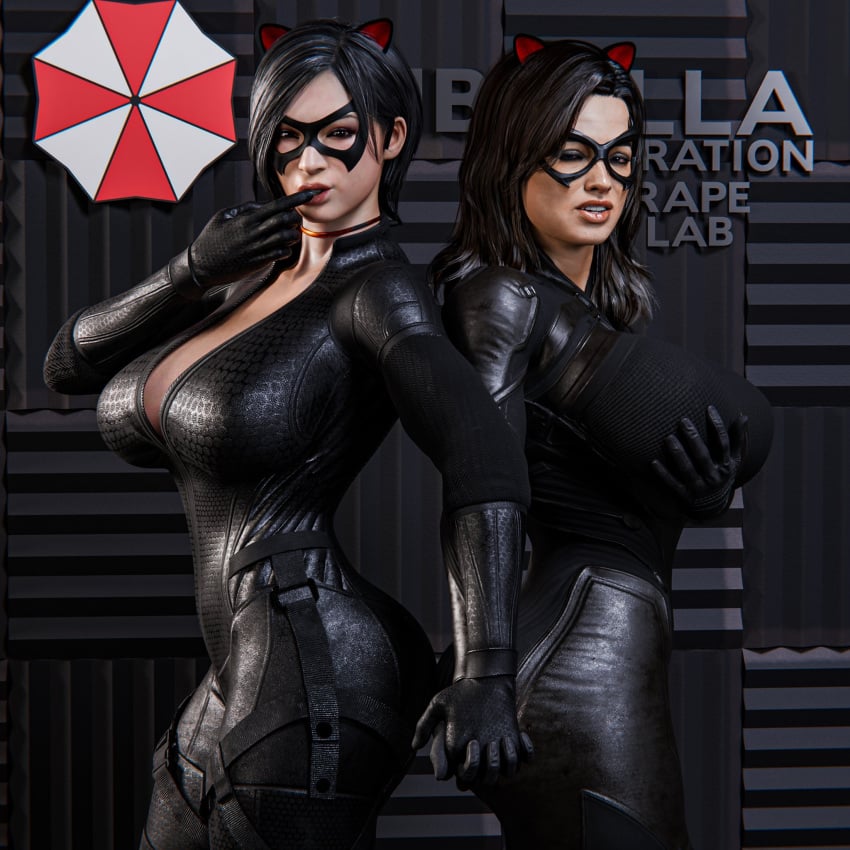2girls 3d ada_wong big_ass big_breasts big_thighs bioware breasts bust busty capcom crossover curvaceous curvy curvy_figure electronic_arts female hips huge_ass huge_breasts huge_thighs large_ass large_breasts large_thighs light-skinned_female light_skin mass_effect mature mature_female mehlabs miranda_lawson resident_evil resident_evil_2 resident_evil_4 slim_waist thick thick_hips thick_legs thick_thighs thighs voluptuous waist wide_hips
