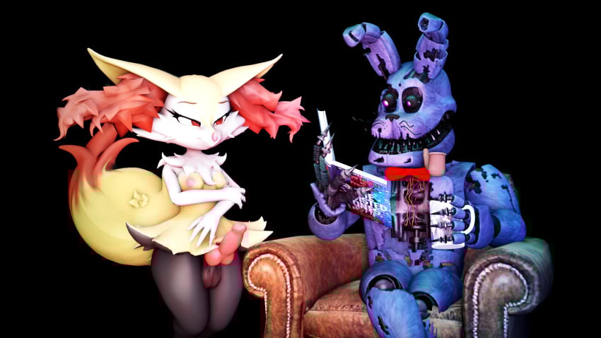 1femboy 2boys 3d animal_genitalia animal_penis anthro anthro_femboy anthro_only big_ears blue_body blue_fur bonnie_(fnaf) book braixen bunny_ears canine chair cigarette crossover cup erection five_nights_at_freddy's fox fox_ears fox_girl fox_tail fur furry furry_ears furry_only futanari game_freak intersex male meme nightmare_bonnie nintendo nipples nude nude_anthro pokemon red_eyes scottgames senna_source sfm shitpost small_breasts small_hips smug_face tail yellow_body yellow_fur yellow_tail