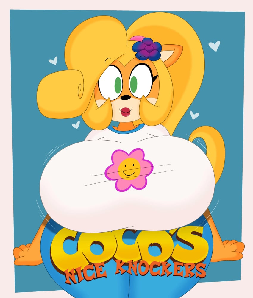 3barts big_breasts coco_bandicoot crash_(series) english_text wide_hips