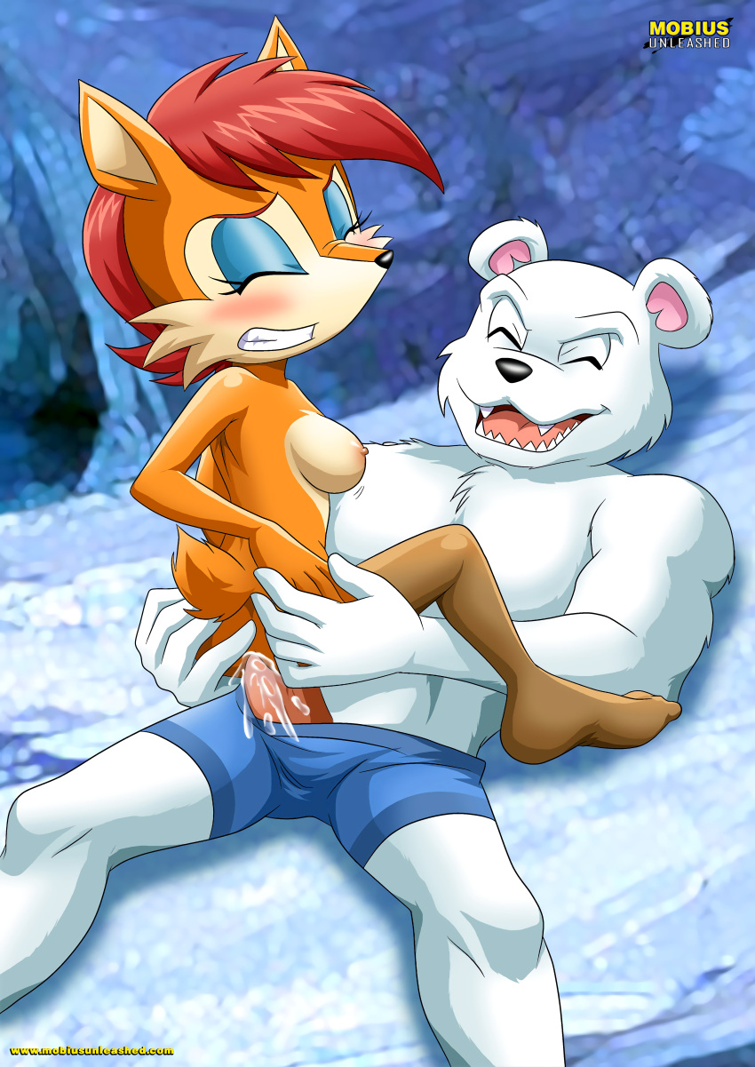 archie_comics augustus_the_polar_bear bbmbbf erma_ermine furry male mobius_unleashed palcomix sega sonic_(series)