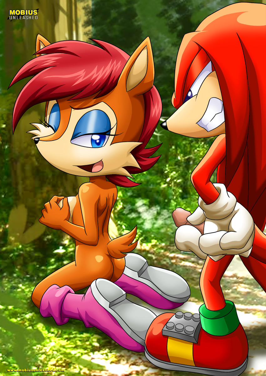 archie_comics bbmbbf erma_ermine furry knuckles_the_echidna male mobius_unleashed palcomix sega sonic_(series)