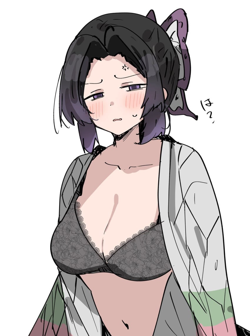 /// 1girls 2d 2d_(artwork) 2d_artwork adult adult_female anime anime_character background bare_belly bare_chest bare_midriff bare_navel bare_skin belly belly_button big_boobs big_breasts black-haired_female black_bra black_hair black_underwear blank_background blush_face blush_lines blushing blushing_at_viewer blushing_female blushing_lines bra breasts busty busty_female busty_girl cleavage collarbone dark_hair demon_slayer digital digital_art digital_drawing digital_drawing_(artwork) digital_media digital_media_(artwork) drawing embarrassed embarrassed_expression embarrassed_female embarrassed_underwear_female exposed_belly exposed_chest exposed_midriff exposed_navel exposed_skin fanart female female_focus female_only flushed flushed_cheeks flushed_face flustered flustered_female frown frown_eyebrows frowning frowning_at_viewer gradient_hair hair_intakes hair_ornament hair_ornaments kimetsu_no_yaiba kochou_shinobu lace-trimmed_bra lace-trimmed_underwear lace_bra lace_underwear laced_bra laced_underwear large_boobs large_breasts lean_figure looking_at_viewer mature mature_female mature_woman midriff monotone_background multicolored_hair narrow_waist navel one_color_background plain_background portrait purple-haired_female purple_hair scowl shinobu_kocho shonen_jump shoulders shueisha sidelocks slender_body slender_waist slim_female slim_waist solid_color_background solo split-color_hair standing sunya_(honorin-yuunibo) two-tone_hair two_tone_hair underwear upper_body weekly_shonen_jump white_background woman