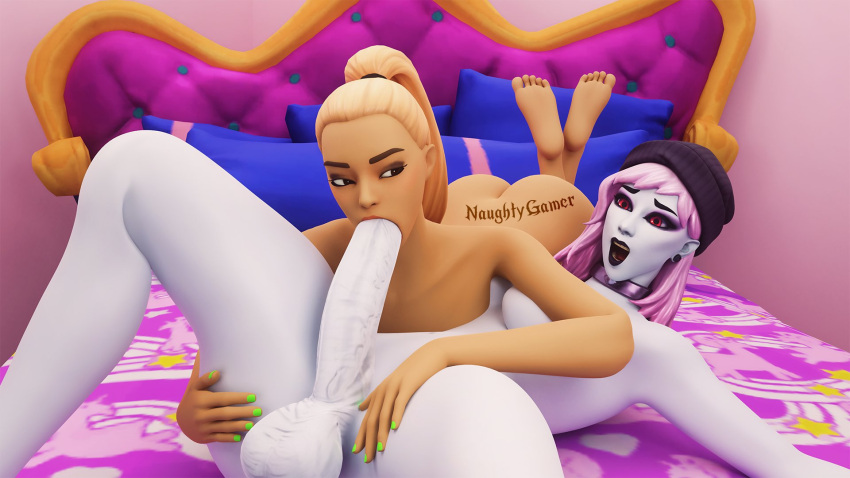 3d 69 balls big_penis blowjob dusk_(fortnite) fortnite futanari kyra kyra_(fortnite) midnight_dusk_(fortnite) naughtygamer ponytail