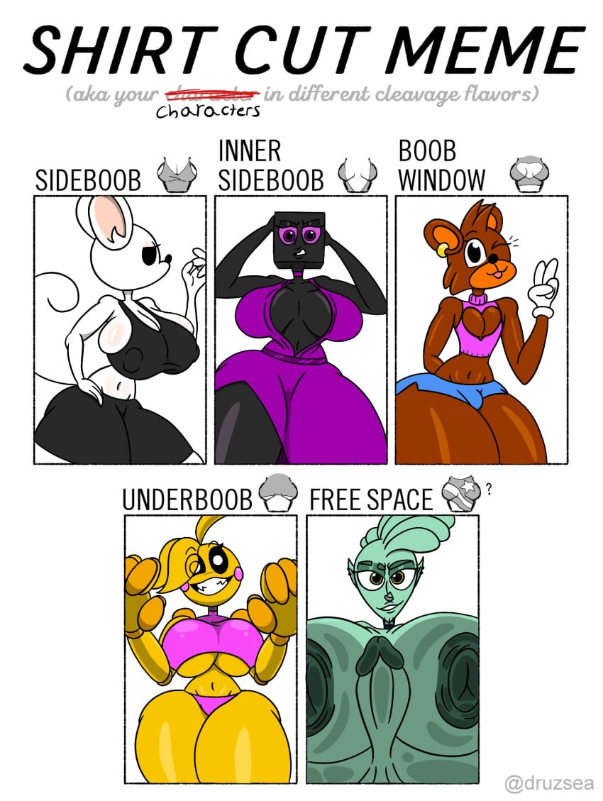 alien animatronic anthro areola areolae big_areola big_areolae big_breasts big_nipples big_penis boob_window breast_press breasts choker crossover dress earrings enderman enderwoman erection female five_nights_at_freddy's free_space futanari green_skin huge_cock inner_sideboob male mice minecraft mouse mouse_ears mouse_tail nipples nude original_character peace_sign penis penny_(thiccgumbear) purple_eyes self_upload shapeshifter shirt_cut_meme shorts sideboob tank_top thiccgumbear thick_thighs thong toy_chica_(fnaf) underboob wide_hips xias_the_shapeshifting_alien yellow_eyes