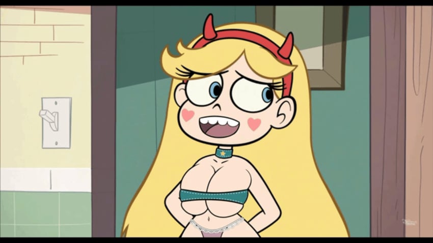 animated animated big_breasts blue_eyes disney disney_channel disney_xd edit edited huge_breasts large_breasts micro panties screencap screenshot screenshot_edit sexually_suggestive star_butterfly star_vs_the_forces_of_evil steca thelazyart yellow_hair