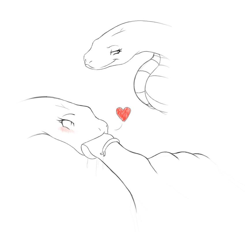 anthro busty_feral female gnutsen_(artist) snake sucking sucking_finger