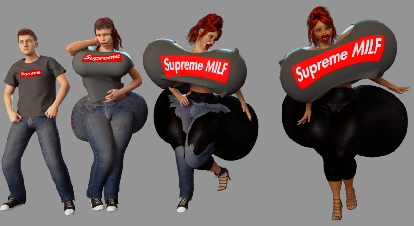 3d gender_transformation guy_to_milf high_heels huge_breasts hypebeast hyper jackd22 milf milfification real_clothing_brand supreme