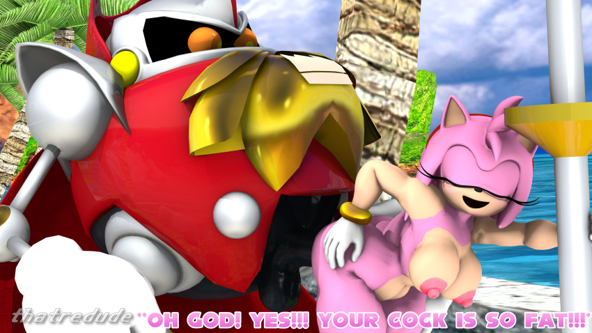 3d 3d_(artwork) amy_rose anal_insertion anal_sex big_ass big_balls big_breasts big_butt big_penis closed_eyes cock_in_ass fat_cock heavy_king hedgehog holding_object horny looking_down metallic_penis pleasure_face robot robot_on_mobian robot_penis sega sonic_(series) sonic_the_hedgehog_(series) spreading_ass thatredude