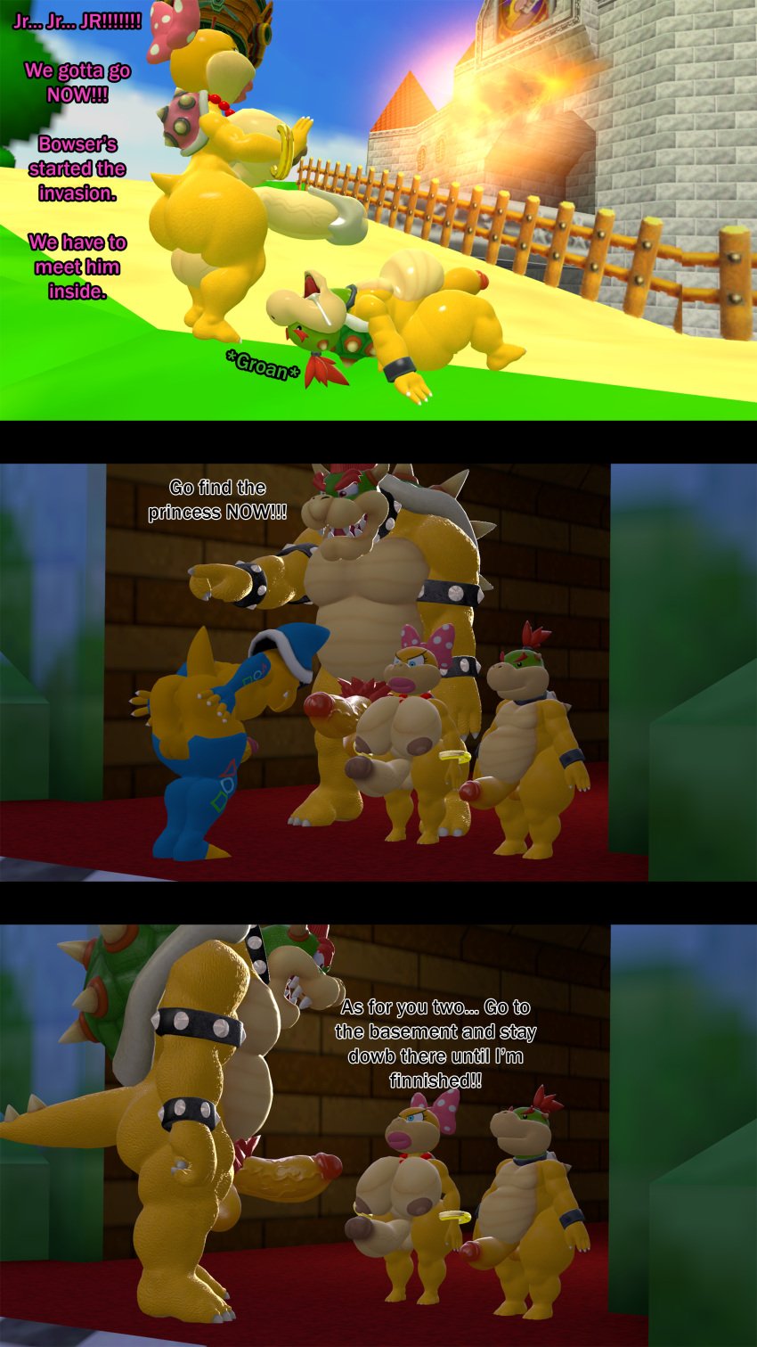 1futa 3boys 3d anthro big_ass big_balls big_breasts big_penis bowser bowser_jr. comic comic_page completely_nude cum cum_in_mouth cumflated_belly cumflation futanari huge_ass huge_balls huge_breasts huge_butt huge_cock kamek koopaling mario_(series) nintendo nutmansfm source_filmmaker super_mario_bros. thick_lips wendy_o._koopa