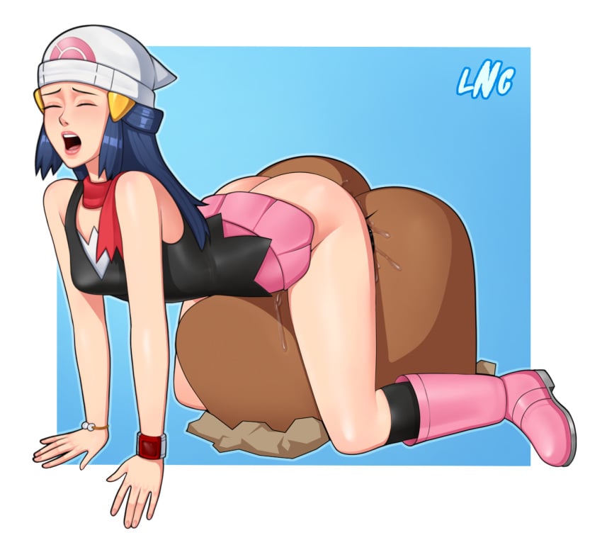 1girls all_fours ambiguous_gender ass blue_hair bodily_fluids closed_eyes clothed clothed_sex clothing dawn_(pokemon) dugtrio female female/ambiguous genital_fluids hair hat headgear headwear hi_res human interspecies loodncrood looking_pleasured mammal nintendo not_furry open_mouth pokémon_(species) poképhilia pokemon pokemon_dppt pokephilia pussy_juice sex video_games