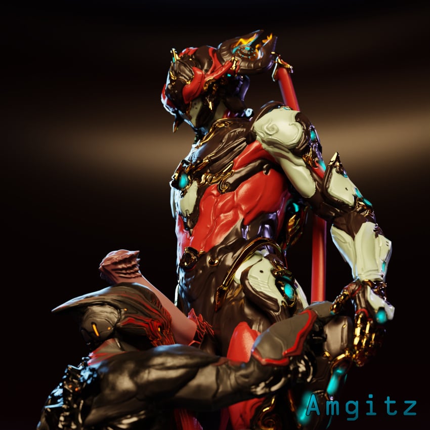 2boys 3d amgitz big_penis blender erection gay larger_male male male/male male_only nezha_(warframe) nezha_prime_(warframe) on_knees simple_background size_difference stalker_(warframe) tagme tenno unusual_penis warframe