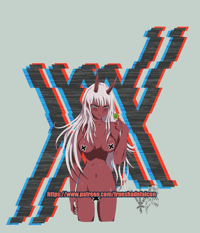 darling_in_the_franxx demon_girl klaxo-sapien lolipop zero_two_(darling_in_the_franxx)