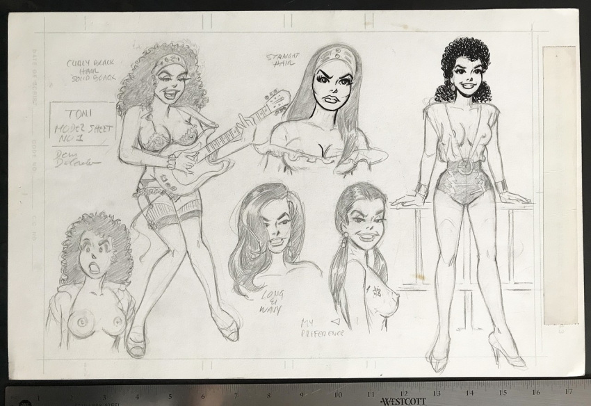 brown_hair dan_decarlo female female_only guitar penthouse_comix pets photo_(medium)