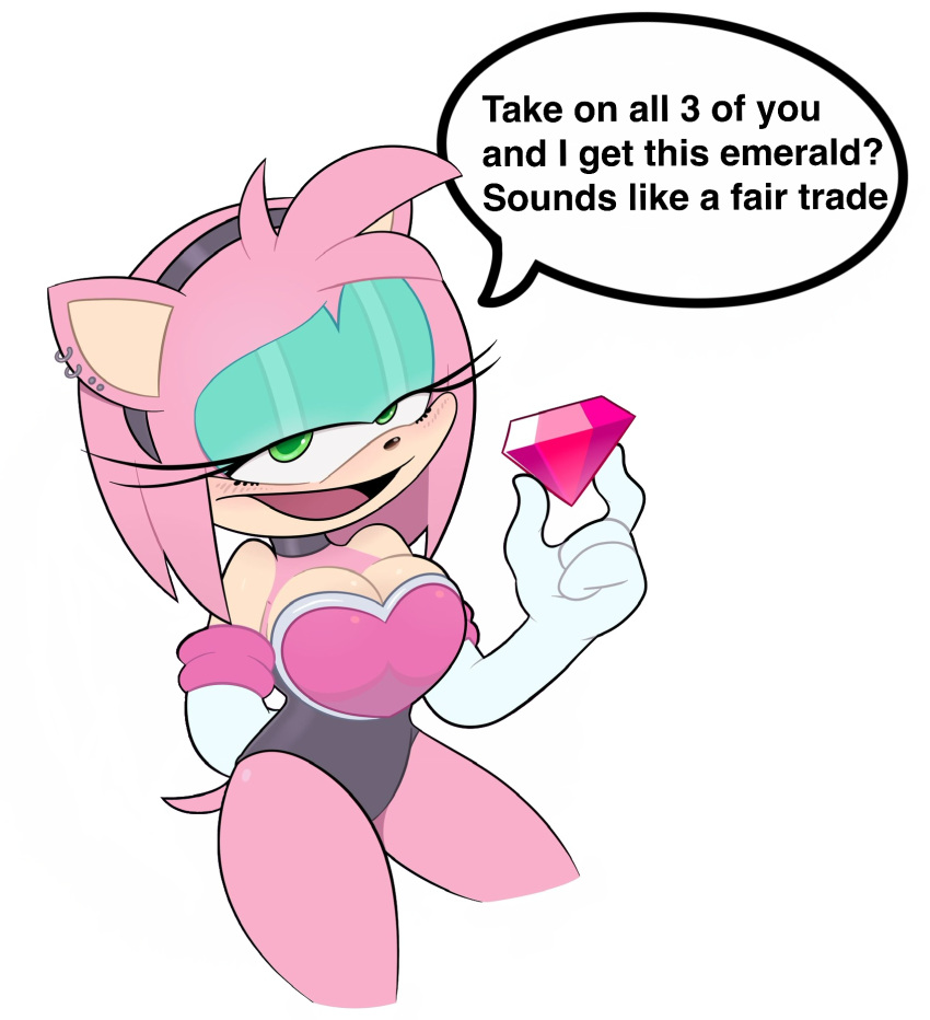 afroninja360 amy_rose breasts cosplay large_breasts sonic_(series) tagme