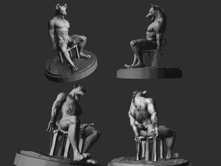 3d 4:3 abs anal anal_sex anthro anus arms_tied ass balls biceps bodily_fluids bondage bound chair claws cum cumshot digital_media_(artwork) dildo dildo_sitting ear_piercing ejaculation epic_soul erection fucking_machine fur furniture genital_fluids genitals hair hands_behind_back humanoid_genitalia hyaenid kaiden_(epic_soul) machine male male_only male_penetrated mammal monochrome muscular muscular_anthro muscular_male navel nipple_piercing nipples nude open_mouth orgasm pawpads paws pecs penetration penis piercing raised_tail rope scar sculpture_(artwork) serratus sex_machine sex_toy simple_background sitting solo solo_male spread_legs spreading stool teeth tongue traditional_media_(artwork) zbrush