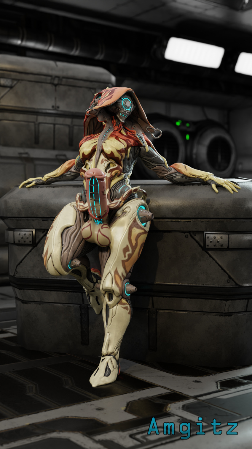 1futa 3d amgitz big_penis blender erection futa_only futanari ivara_(warframe) solo tagme tenno unusual_penis warframe