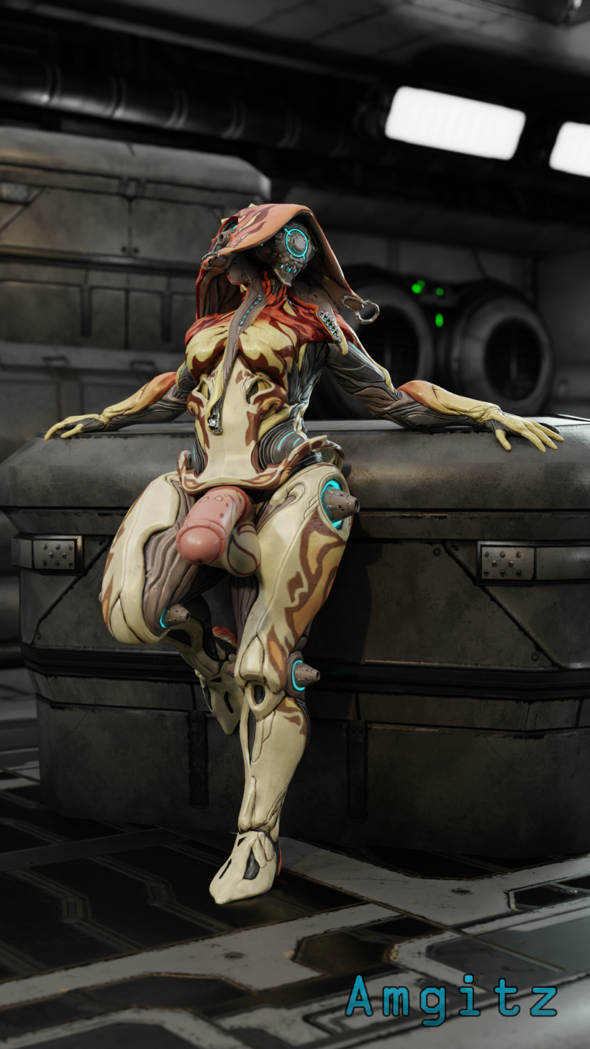 1futa 3d amgitz big_penis blender futa_only futanari ivara_(warframe) tagme tenno unusual_penis warframe