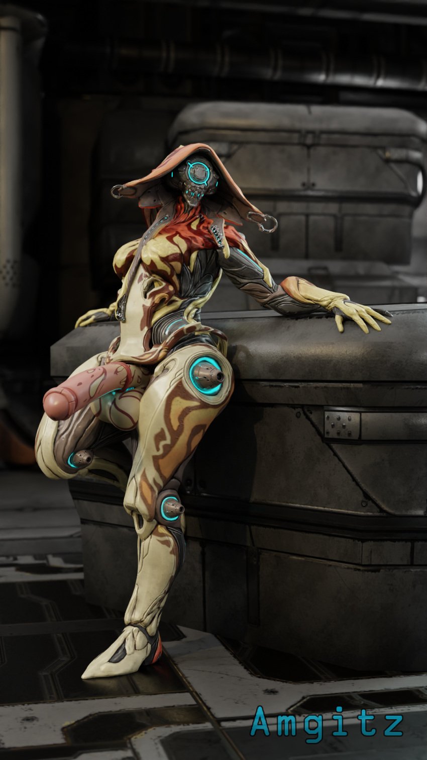 1futa 3d amgitz big_penis blender breasts futa_only futanari ivara_(warframe) leaning_on_wall medium_breasts on_one_leg solo solo_female tagme tenno thick_thighs thighs unusual_penis warframe