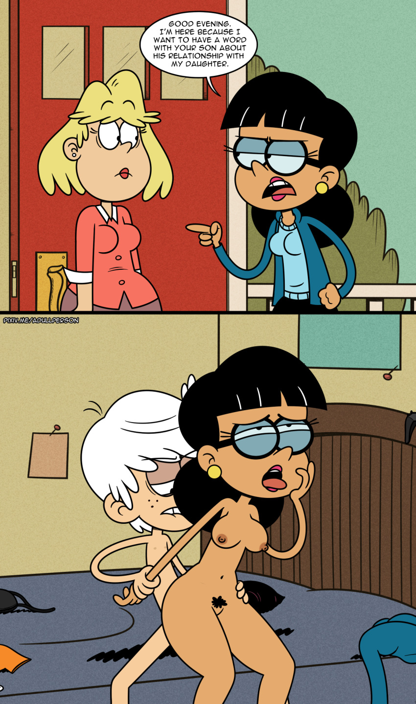 2koma 2milfs accurate_art_style adullperson cheating_boyfriend cheating_mother clothing daughters_boyfriend girlfriends_mother glasses in-lawcest instant_loss instant_loss_2koma judy_zhau lincoln_loud medium_breasts milf_love_young_man mother-in-law mother-in-law_and_son-in-law mother_and_daughter's_boyfriend mother_and_daughters_boyfriend mother_in_law pubic_hair rita_loud sex smooth_skin son-in-law straight the_loud_house young_man_and_milf