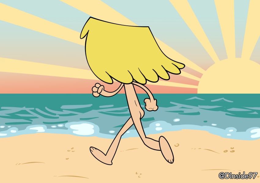 1girls accurate_art_style ass ass_focus beach blonde_female blonde_hair casual_nudity completely_nude completely_nude_female deadinside97 feet female female_only lori_loud nickelodeon nonsexual_nudity nude nude_beach nude_female ocean outdoor_nudity outdoors running sand solo_female sun sunlight sunlight_rays the_loud_house water