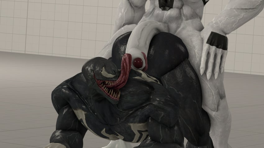 2boys anti-venom gay male_only marvel no_humans rayhuma sfm source_filmmaker tongue_out venom_(marvel)