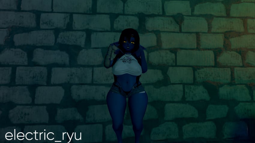 alley electric_ryu fat_ass female goblin_female hat vrchat vrchat_avatar watermark