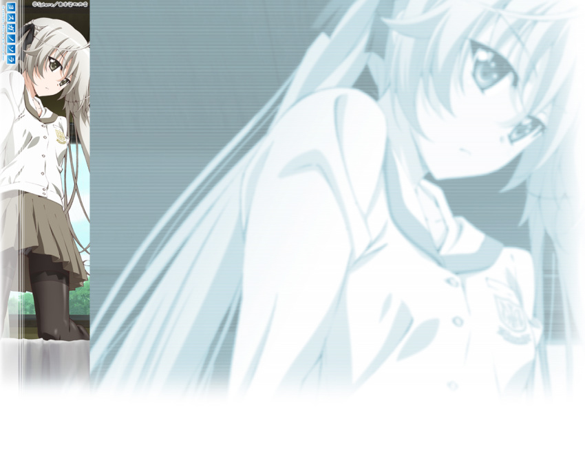 brown_eyes kasugano_sora long_hair official_art pantyhose school_uniform wallpaper yosuga_no_sora