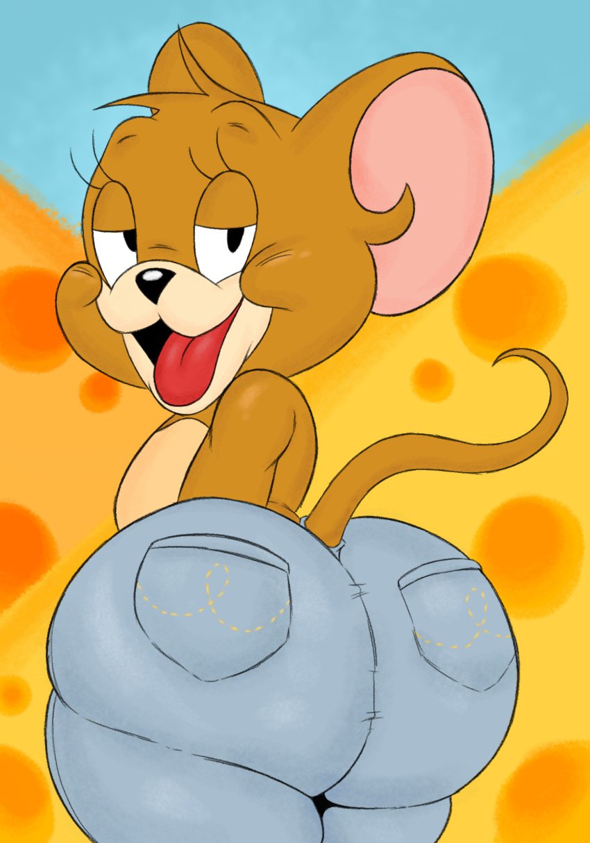 1boy 1male big_ass big_butt bubble_ass bubble_butt filthyopossum jeans jerry_mouse male male_only mouse non-human tom_and_jerry