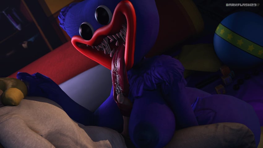 3d big_ass big_breasts big_mouth black_eyes blue_body blue_fur creepy cum cum_on_tongue dangerous darkflash23 duo ejaculation female fluffy huggy_wuggy licking_penis long_arms long_tongue looking_up male_human male_pov monster nipples on_knees open_mouth oral penis plush_toy poppy_playtime red_lips rule_63 saliva sharp_teeth smile teratophilia tongue_around_penis video_games yellow_hands