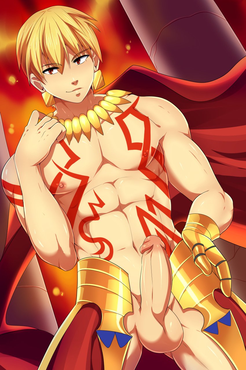 1boy big_penis fate_(series) gilgamesh gilgamesh_(fate) male_only solo tagme