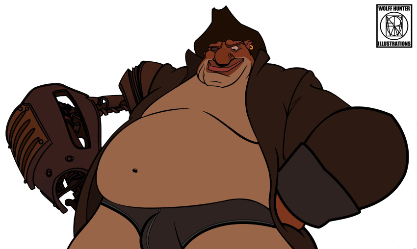 bulge chubby chubby_male disney guy john_silver_(treasure_planet) male male_only pirate treasure_planet underwear